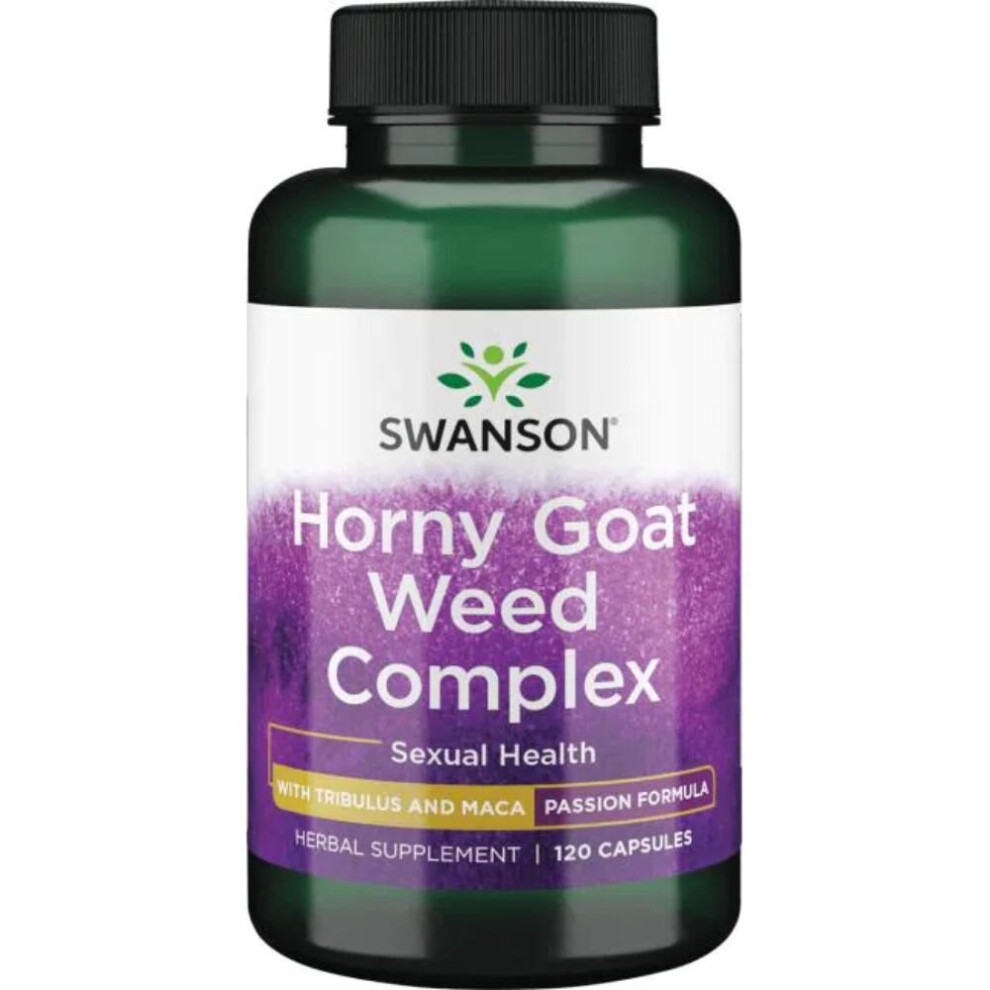 Swanson Horny Goat Weed Complex With Tribulus And Maca 120 Caps