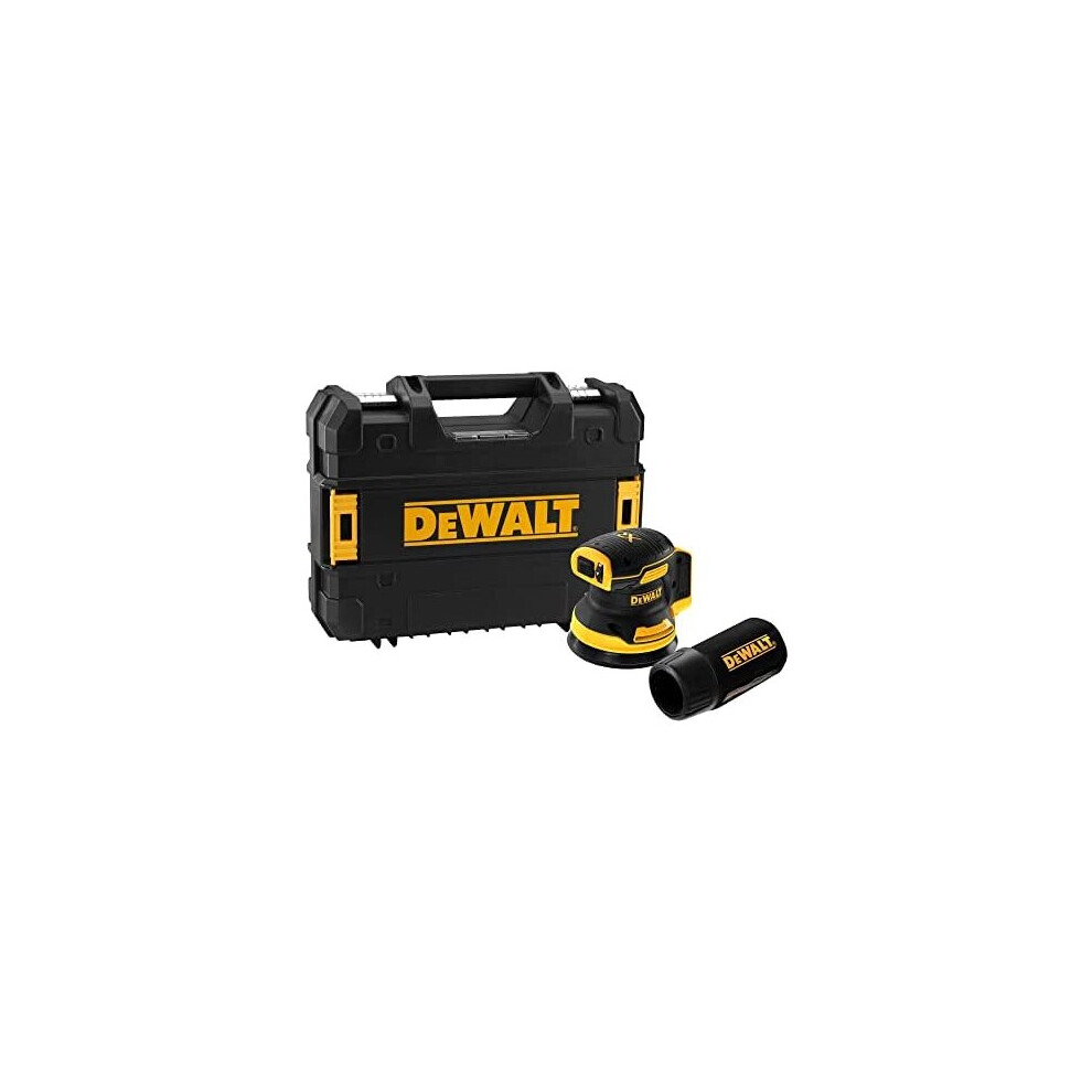 DEWALT DCW210NT-XJ-Rotorbital Sander Brushes XR 18V ​​Without Charger/Battery, Black/Yellow