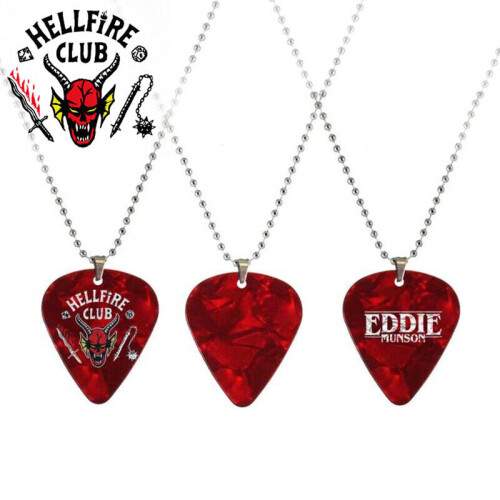 Hellfire Club Eddie Munson Guitar Pick Chain Pendants For Guys Perfect Gift  For TV Fans From Amybabe, $2.65 | DHgate.Com
