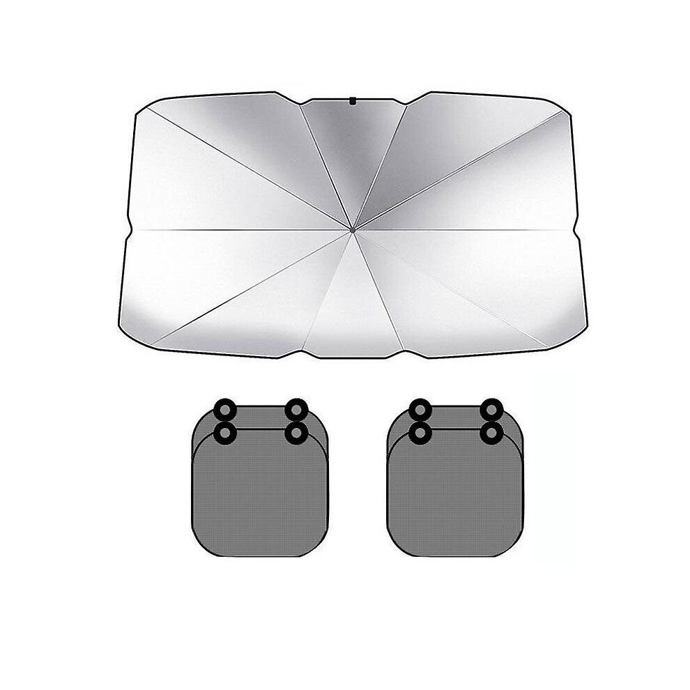 (Big Size) Car Windshield Umbrella Car Sunshade Sun Visor Window Sunscreen Heat Insulation Cover Mesh 768671586970