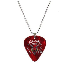 (Hellfire Club) STRANGER THINGS Netflix Eddie Munson Necklace Guitar Pick Replica Hellfire Club