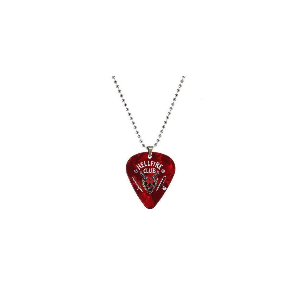 Zhike (Hellfire Club) Stranger Things Netflix Eddie Munson Necklace Guitar Pick Replica Hellfire Club