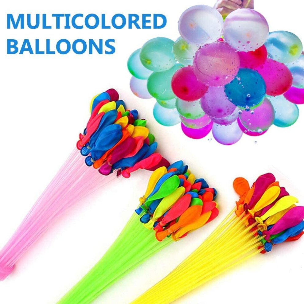 Reedax ( 5 Pack 555 P) Water Balloons Pack 1 To 5 Self-Tying Water Bombs Summer Outdoor Party Kid Adult Multicoloured