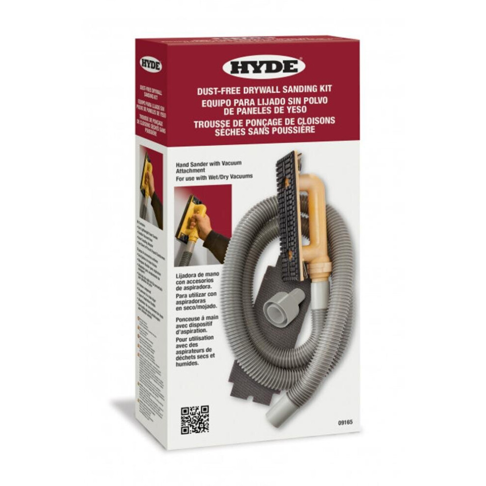 Hyde 09165 Vacuum Hand Wall Sanding Kit with 6' Hose