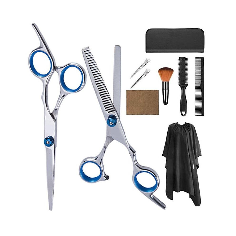 10pcs Haircut Supplies Kit Professional Hairdressing Scissors With Thinning Shears Comb Salon Equipment