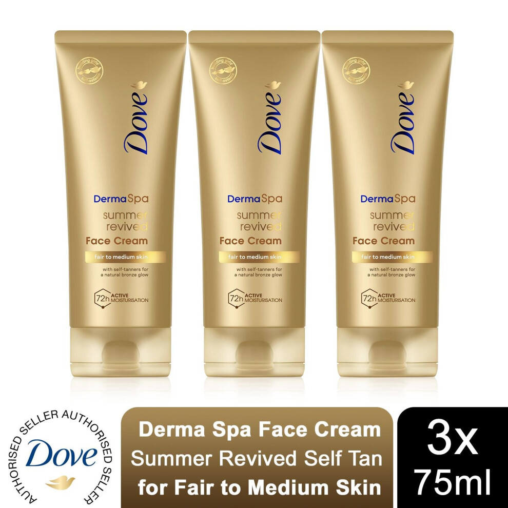 Dove Derma Spa Summer Revived Self Tan for Fair to Medium Skin 3x75ml