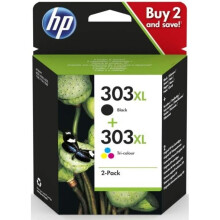 HP 3YN10AE (303XL) Printhead multi pack, 10ml + 12ml, Pack qty 2