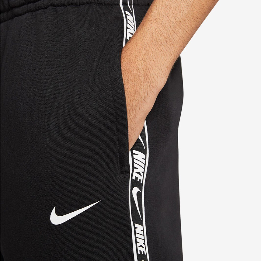 DC0719 011 Nike Repeat Joggers Black L Nike Mens Repeat Tape Activewear Sports Joggers on OnBuy
