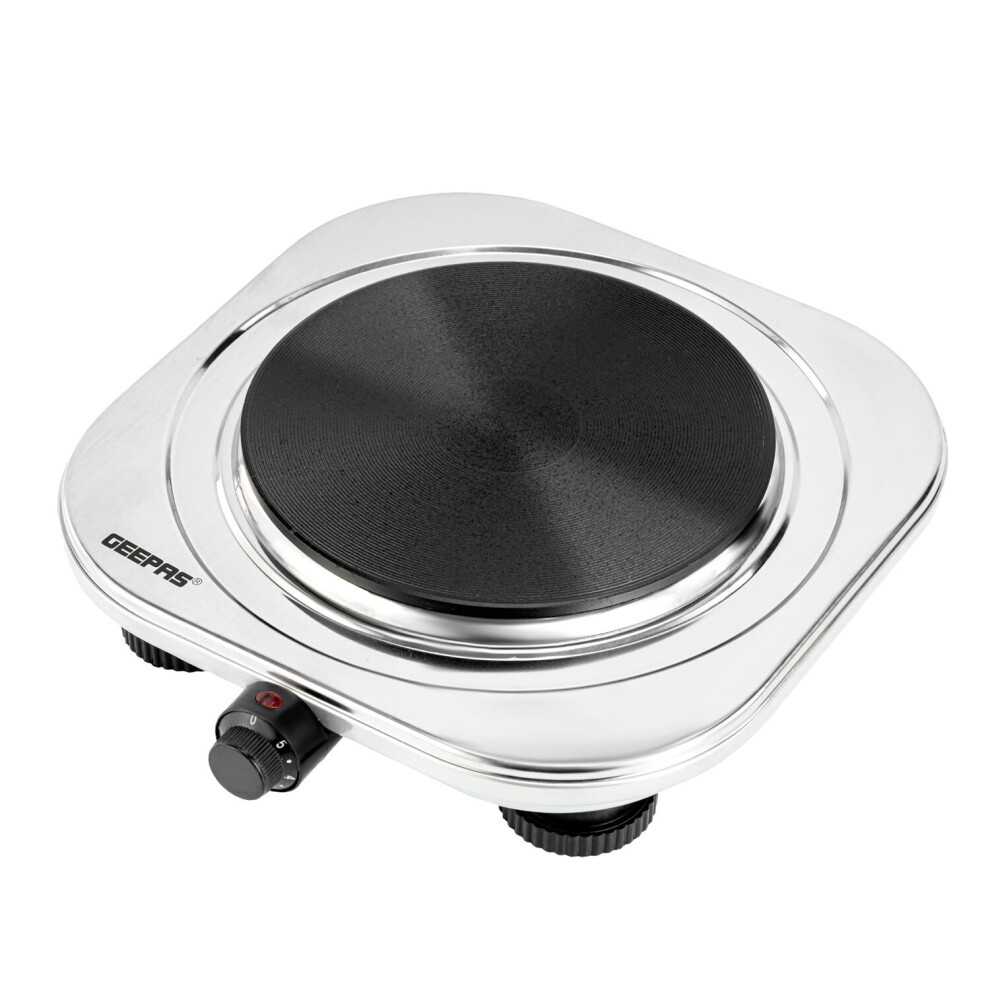 Geepas 1500W Stainless Steel Single Hot Plate Portable Electric Hob