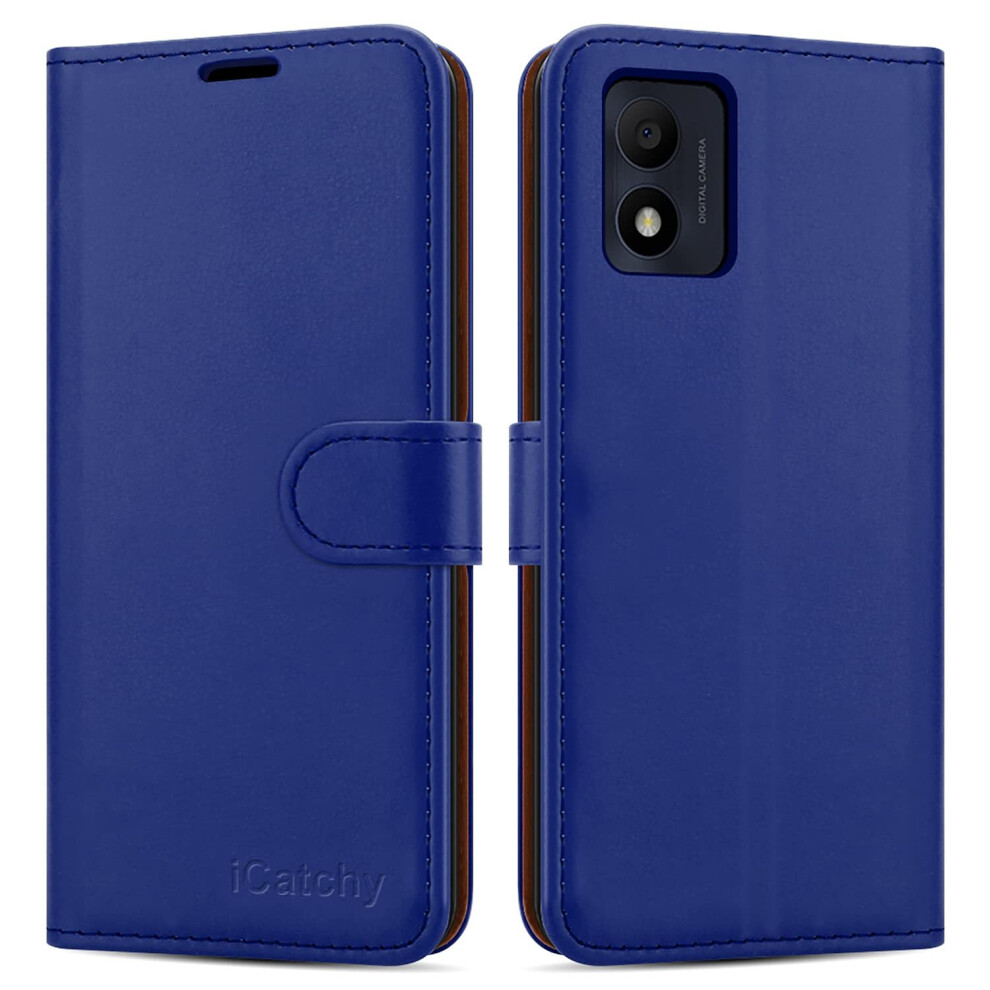 (Blue) For Alcatel 1B 2022 Phone Wallet Book Leather Case Blue 5056298012879