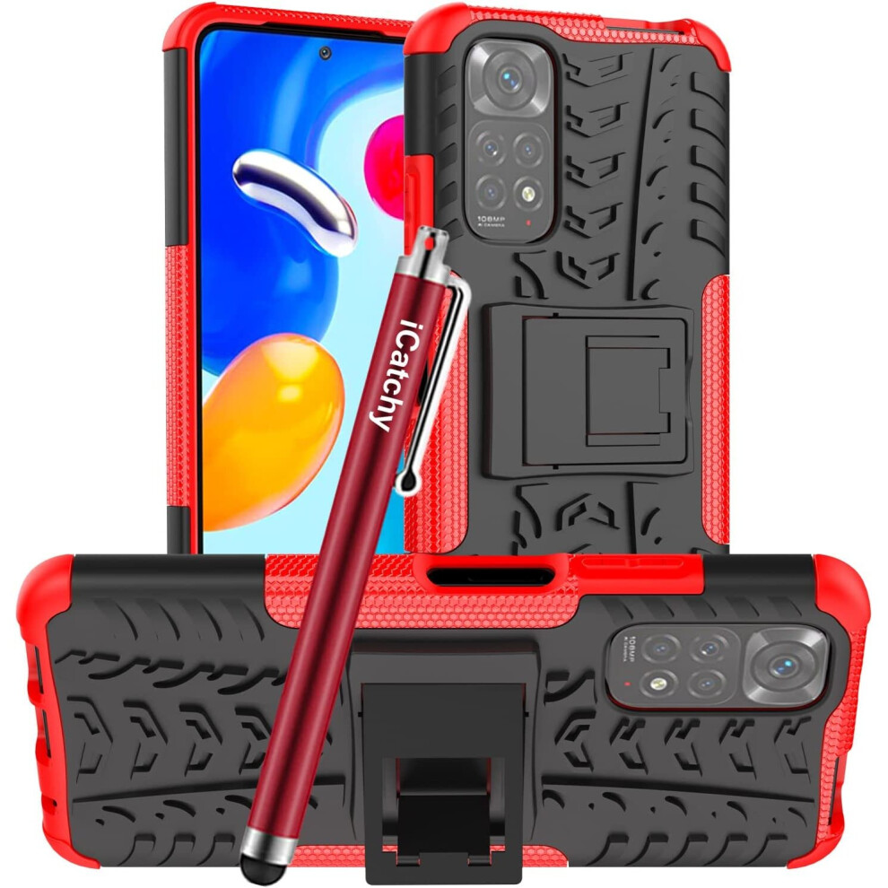 (Red) For Xiaomi Mi Note 11 Rugged Shockproof Cover Red 5056298012015