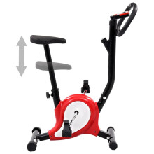 vidaXL Exercise Bike with Belt Resistance Red Hometrainer Gym Cardio Bicycle