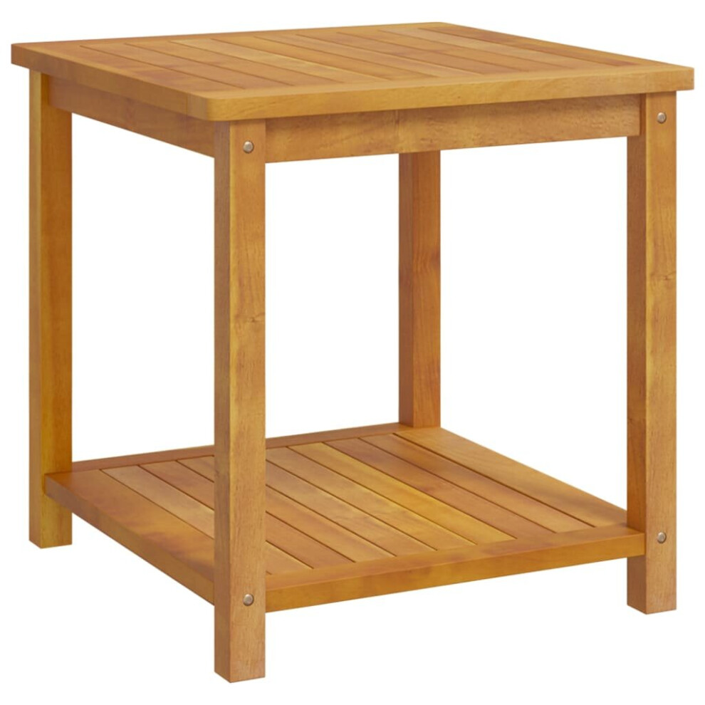 vidaXL Solid Acacia Wood Side Table 45x45x45cm Living Room Furniture Stand