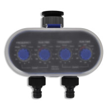 Electronic Water Timer Irrigation Timer Garden Watering System Double Outlet