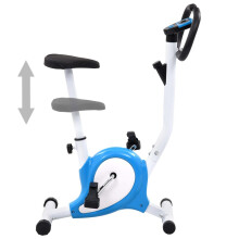 vidaXL Exercise Bike with Belt Resistance Blue Hometrainer Gym Cardio Bicycle