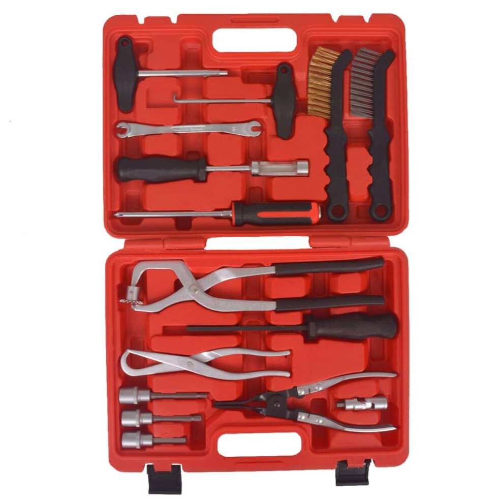 vidaXL Brake Maintenance and Assembly Toolset 15 Piece Pliers Brush Socket