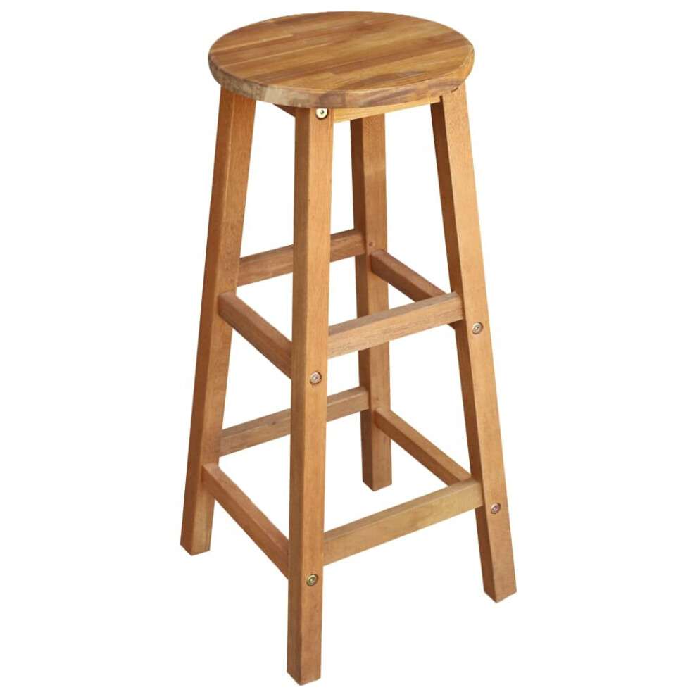 Vidaxl 2X Solid Acacia Wood Bar Chairs 34X34x76cm Kitchen Dining Room Seat