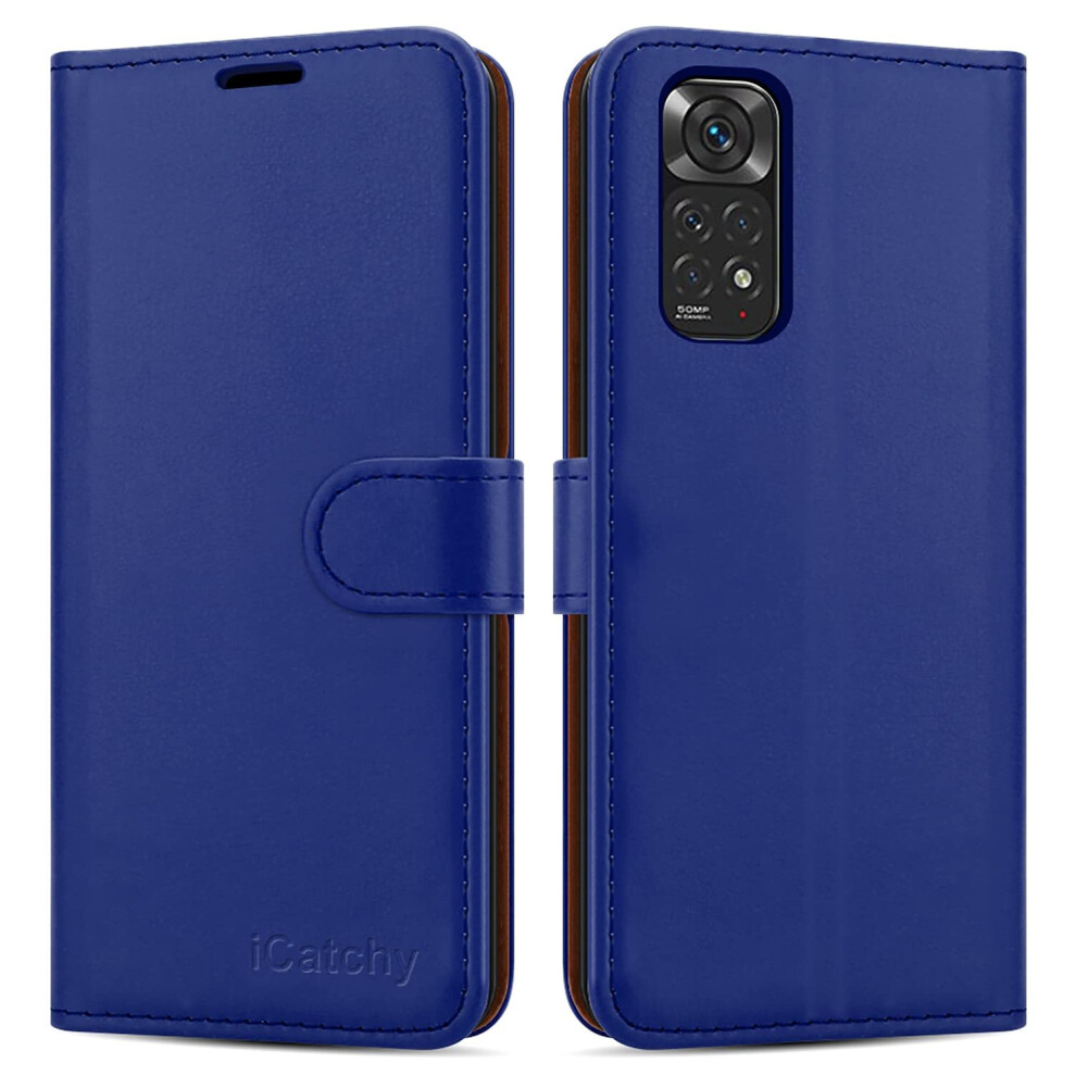 (Blue) For Xiaomi Redmi Note 11 Phone Wallet Leather Case Blue 5056298012770