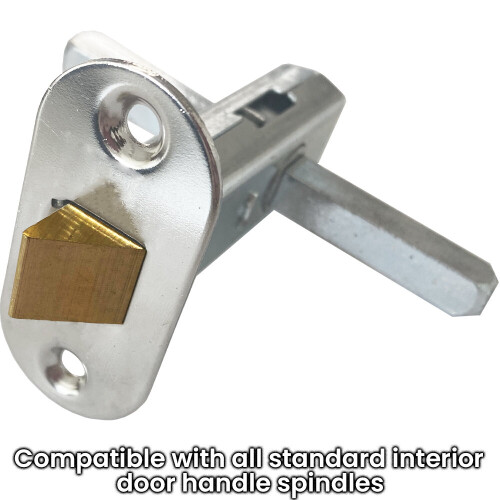 Loops 64mm Contract Standard Tubular Latch Rounded Strike/Forend Nickel Plated 2