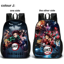(Demon Slayer) 17 Inch Demon Slayer School Bag Double-sided Backpack Kids Gift Large Size