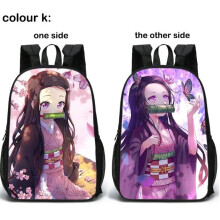 (Kamado Nezuko) 17 Inch Demon Slayer School Bag Double-sided Backpack Kids Gift Large Size