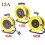 (50M) 15/25/50M Extension Cable Reel  4Way Power Strips 12