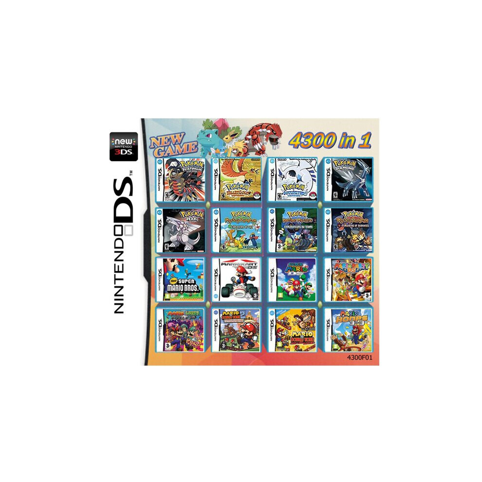 Ganbuy (4300In1 Cart) 208/482/4300In1 Video Games Cartridge Cards For Ds Nds 2Ds 3Ds Ndsi Ndsl