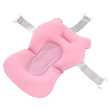 (Pink) Baby Bath Pad Baby Shower Bath Tub Pad Non Slip Soft Bathtub Support Mat Cushion