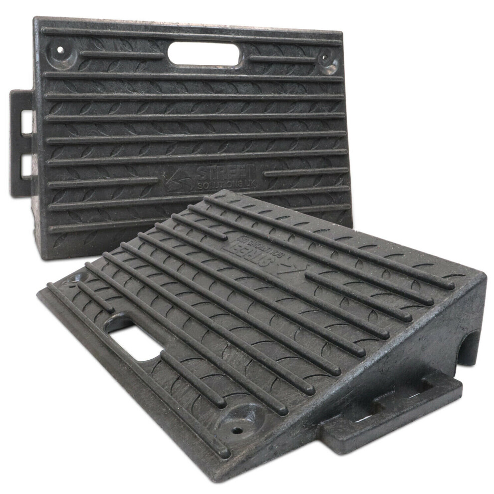 2X Heavy Duty Rubber Curb Ramps Car Vehicle Wheelchair Threshold Ramp