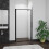 AICA (800mm) BLACK Frame Pivot Shower Door Enclosure Glass 4