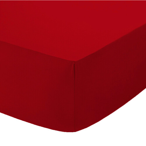 (Red, 4FT Small Double   ) Extra Deep 16" (40cm) Fitted Bed Sheets