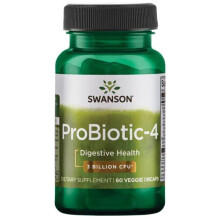 Swanson, ProBiotic-4, 3 Billion CFU, 60 Veggie Embo Caps AP