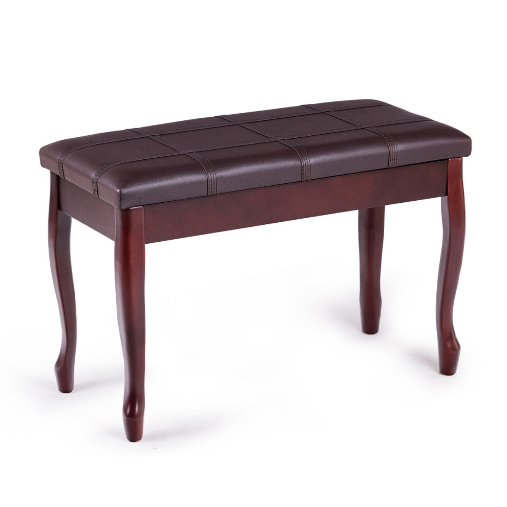 Piano Bench PU Leather W/ Padded Cushion and Storage Compartment