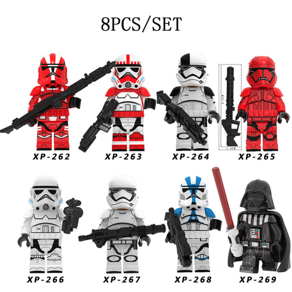 Gacloz 8Pcs Star Wars Stormtrooper Minifigures Blocks