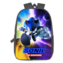 (1pcs) Sonic 3 Piece School Bag Lunch Bag Pencil Case Kids Set