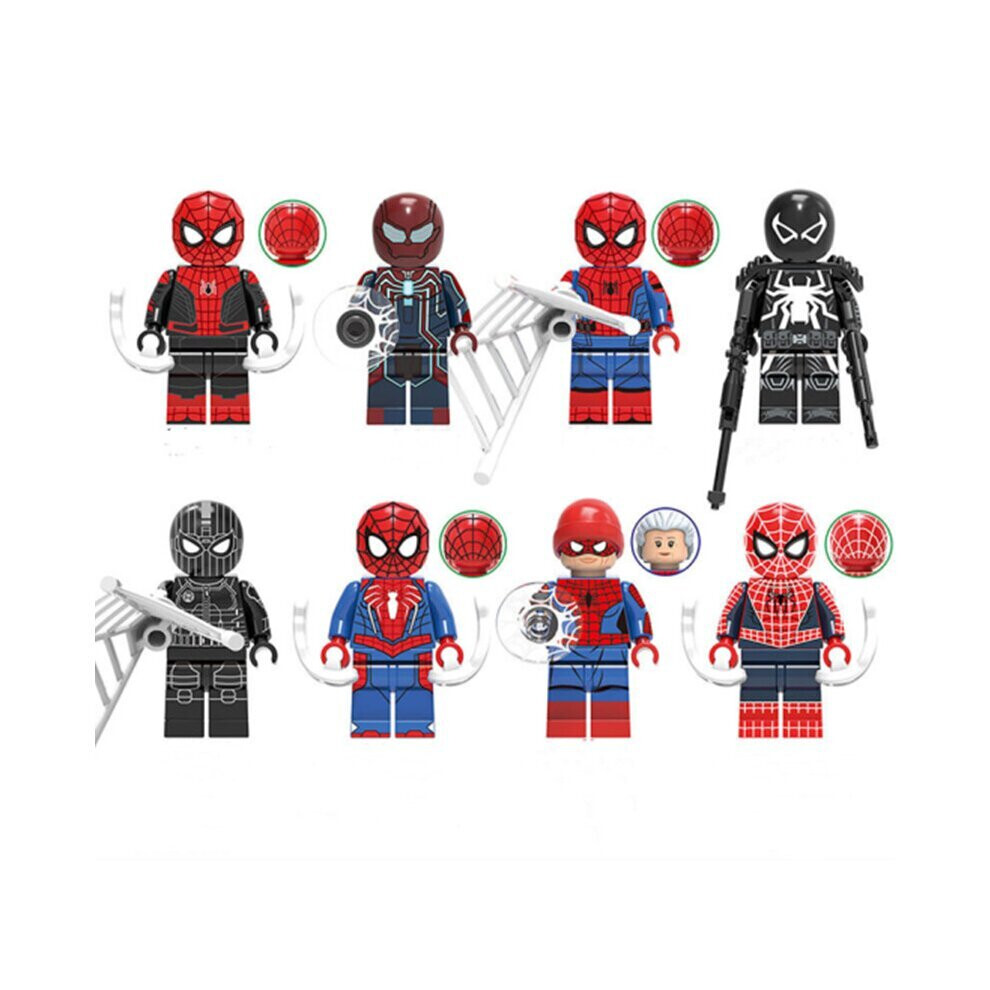 8PCS Spider-man Venom Minifigures Toys Fit Lego