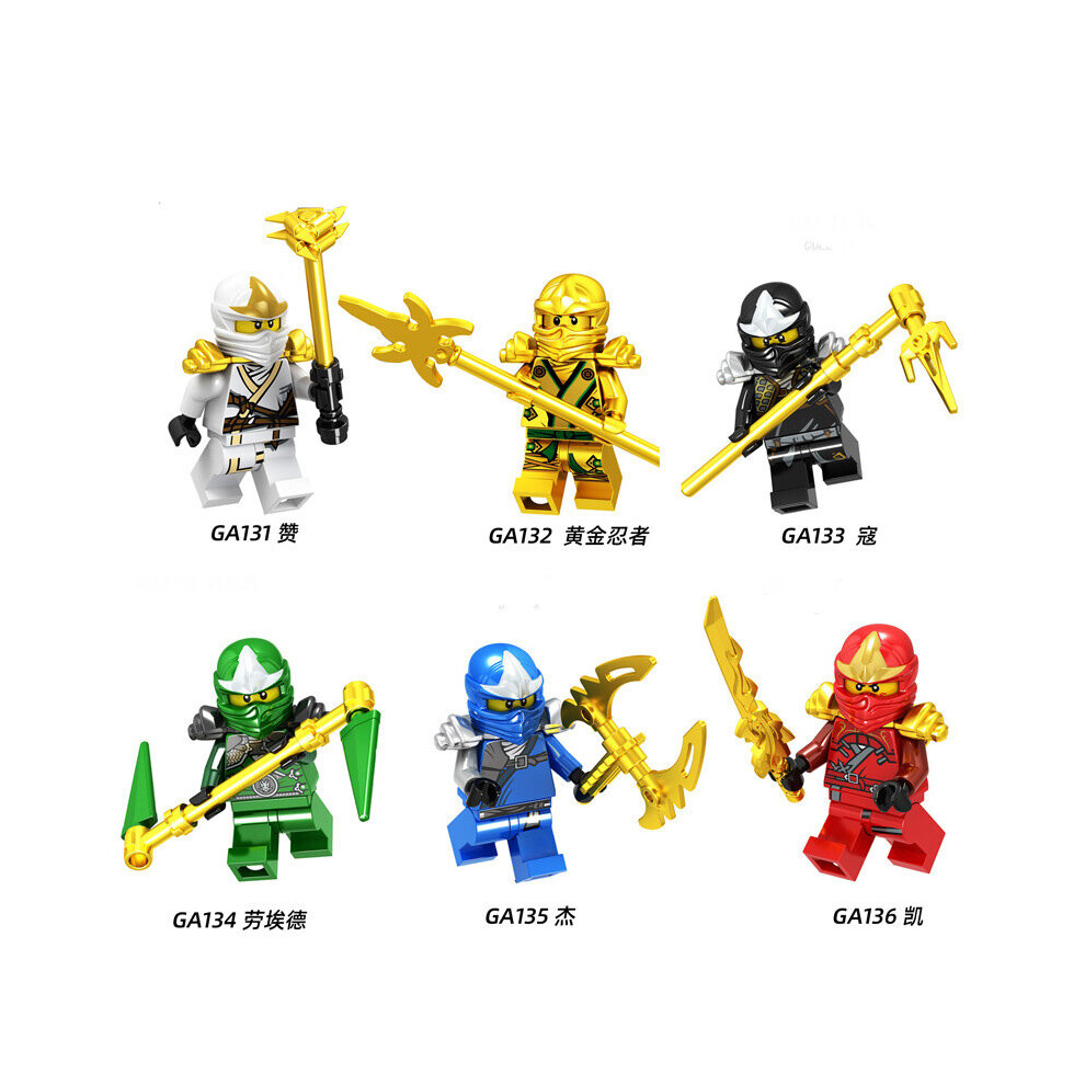 Ninjago 6 Piece Mini Figure Set Lloyd Jay Kai Cole Nya Zane Fits Lego