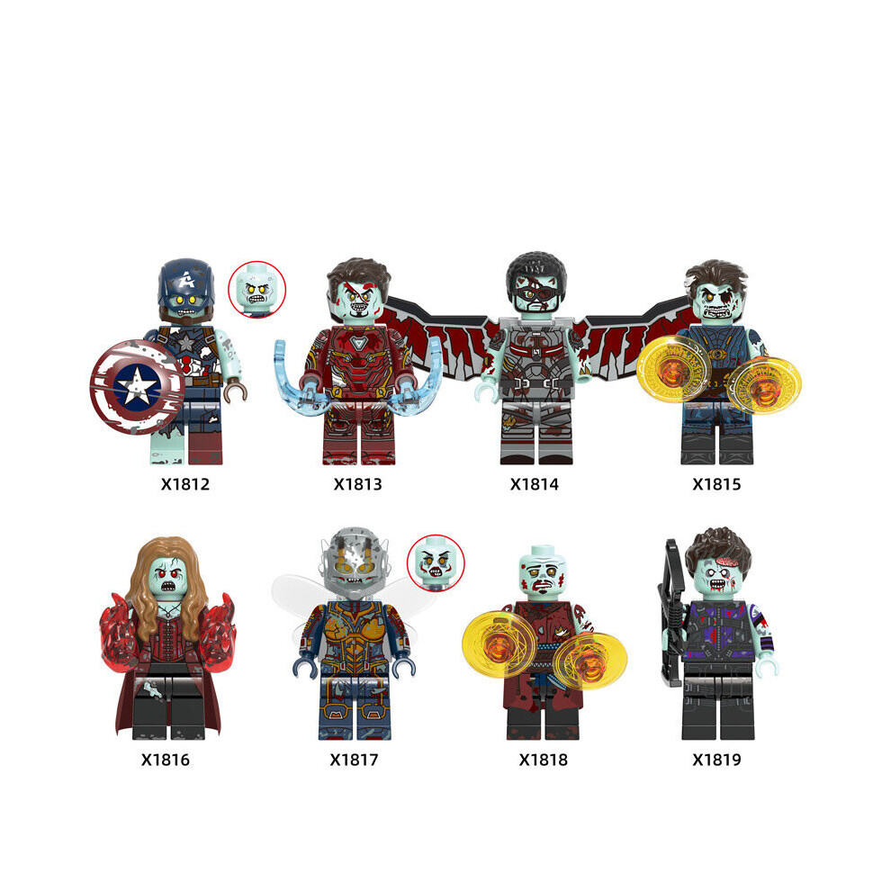 8pcs Marvel Super Hero Minifigure Block Fit Lego