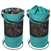 (Lake Blue) Boat Trash Bag Portable Mesh Trash Bag Outdoor Leak-proof Garbage Storage For Your Boat