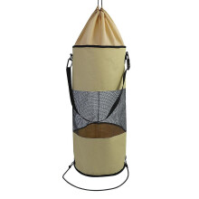 (Khaki) Boat Trash Bag Portable Mesh Trash Bag Outdoor Leak-proof Garbage Storage For Your Boat
