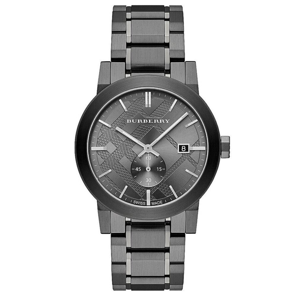 Burberry Bu9902 The City Gunmetal Dial Steel Men's Watch Black