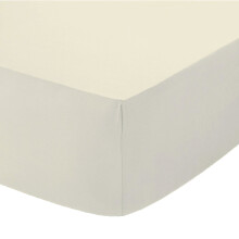 (Double, Cream) 100% Egyptian Cotton 40CM/16" Extra Deep Fitted Sheets
