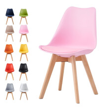 (Pink, Single Chair) MCC Set of 1/2/4 Dining Chairs Designer Chairs Wooden Home Office Commercial EVA