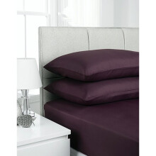 (Super King, Plum) Extra Deep Non-Iron Percale Pollycotton Fitted Sheets