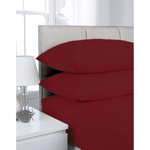 (King,  Wine ) Extra Deep Non-Iron Percale Pollycotton Fitted Sheets
