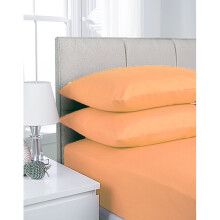 (Super King, Peach ) Extra Deep Non-Iron Percale Pollycotton Fitted Sheets