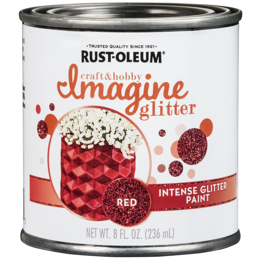 Rust-Oleum Imagine Craft & Hobby Glitter Paint (236 ml, Red)