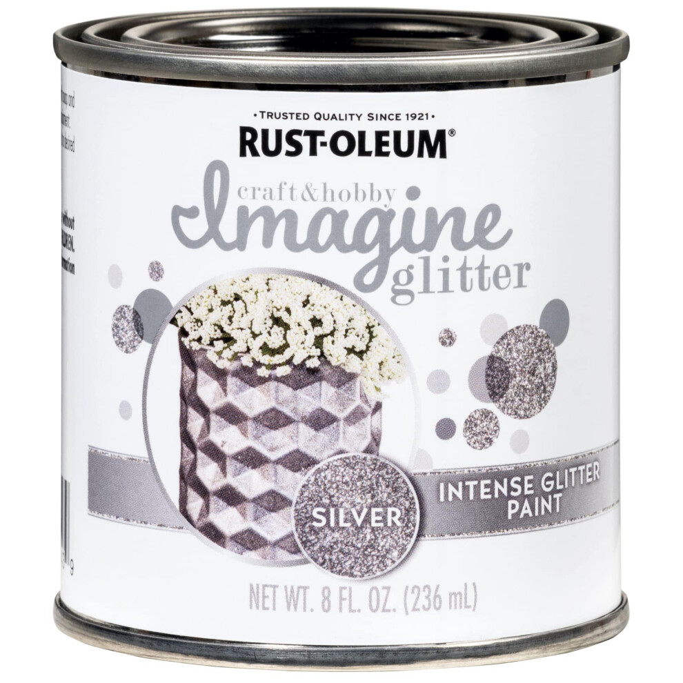 Rust-Oleum Imagine Craft & Hobby Glitter Paint (236 ml, Silver)
