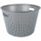 (Silver) 35L Plastic Laundry Basket Clothes Washing Hamper 1