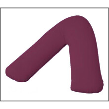 (Wine) V Shaped Pregnency Back Support Pillow & Cover